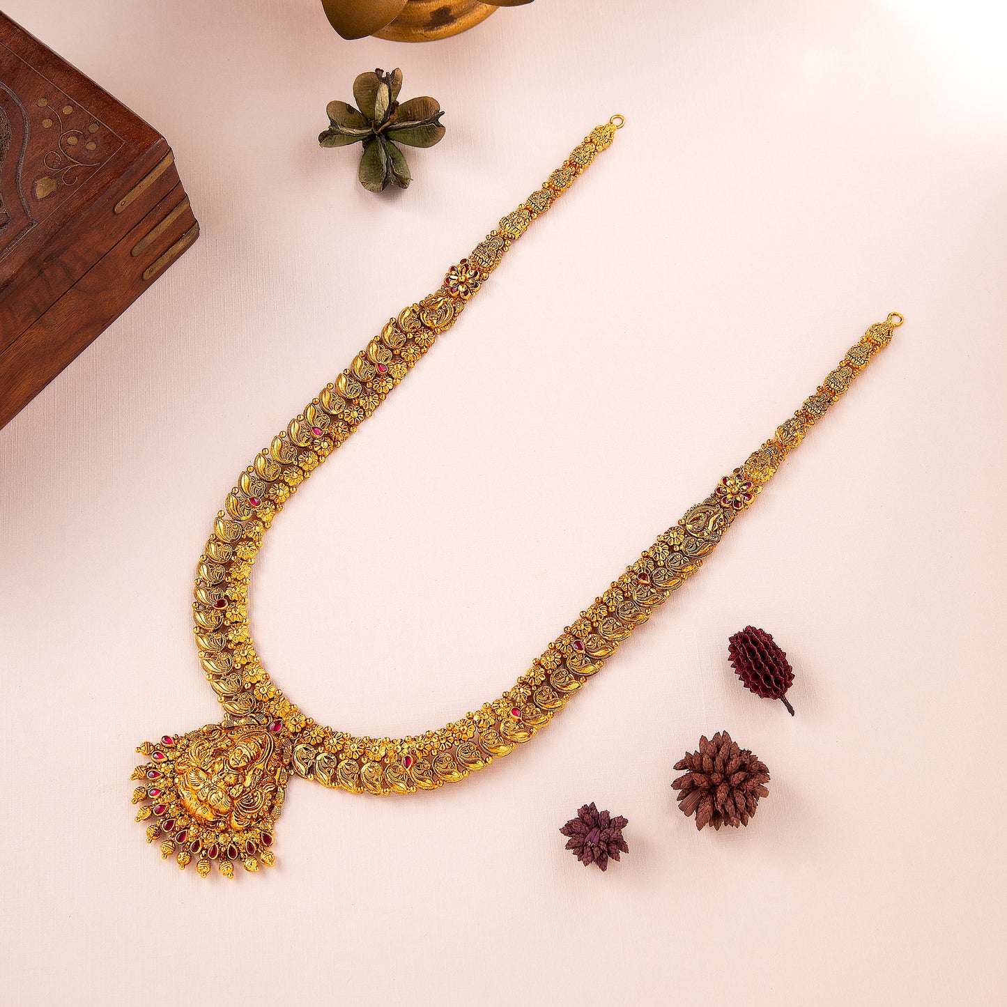 22KT Lakshmi Antique Necklace