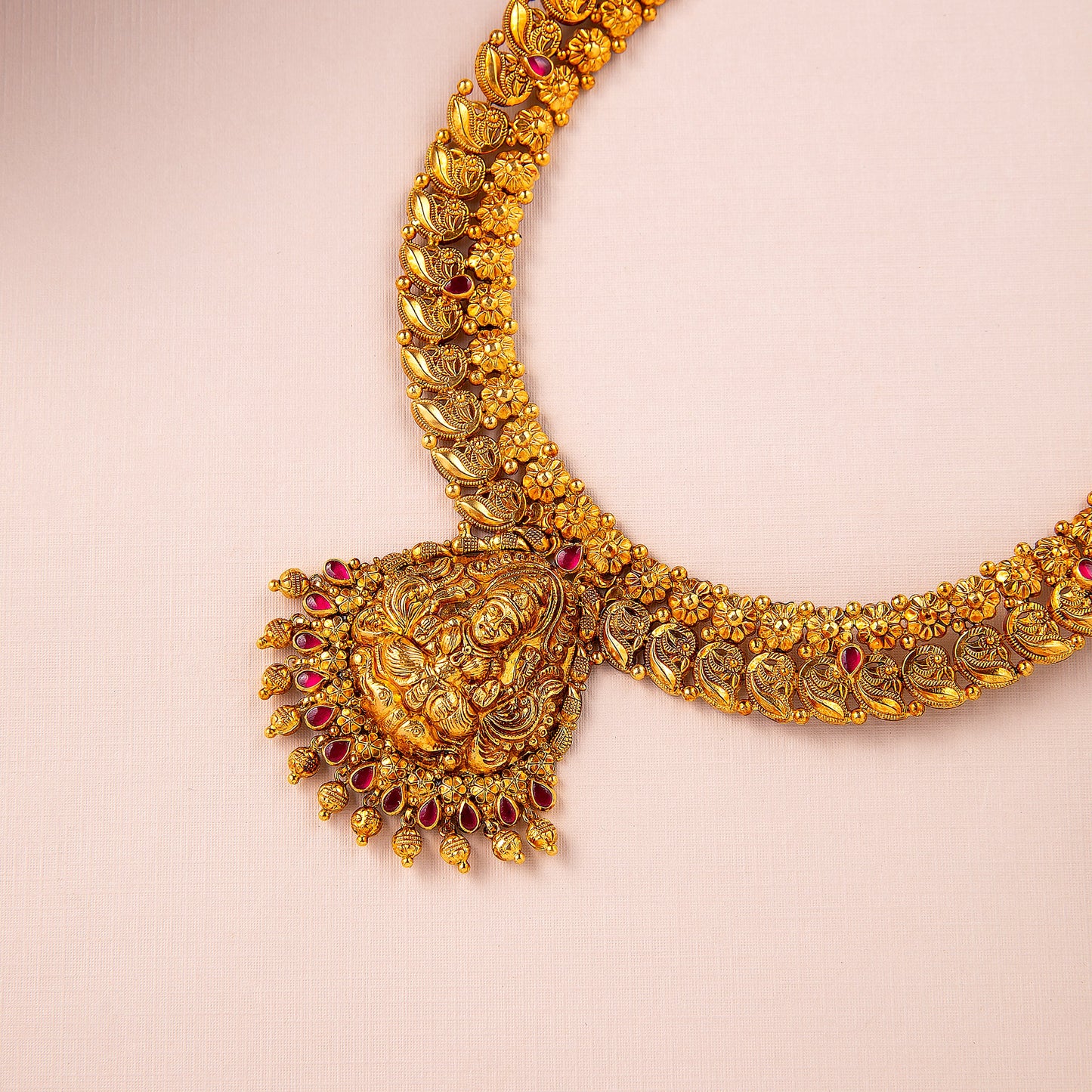 22KT Lakshmi Antique Necklace