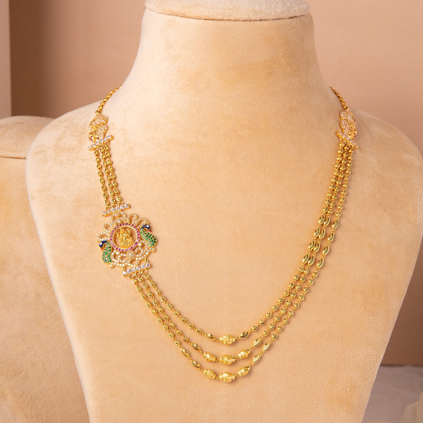 22KT Amrita Peacock Mala