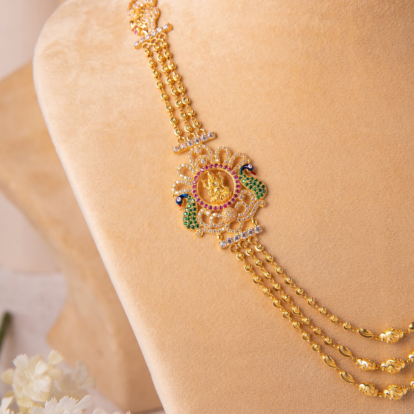22KT Amrita Peacock Mala