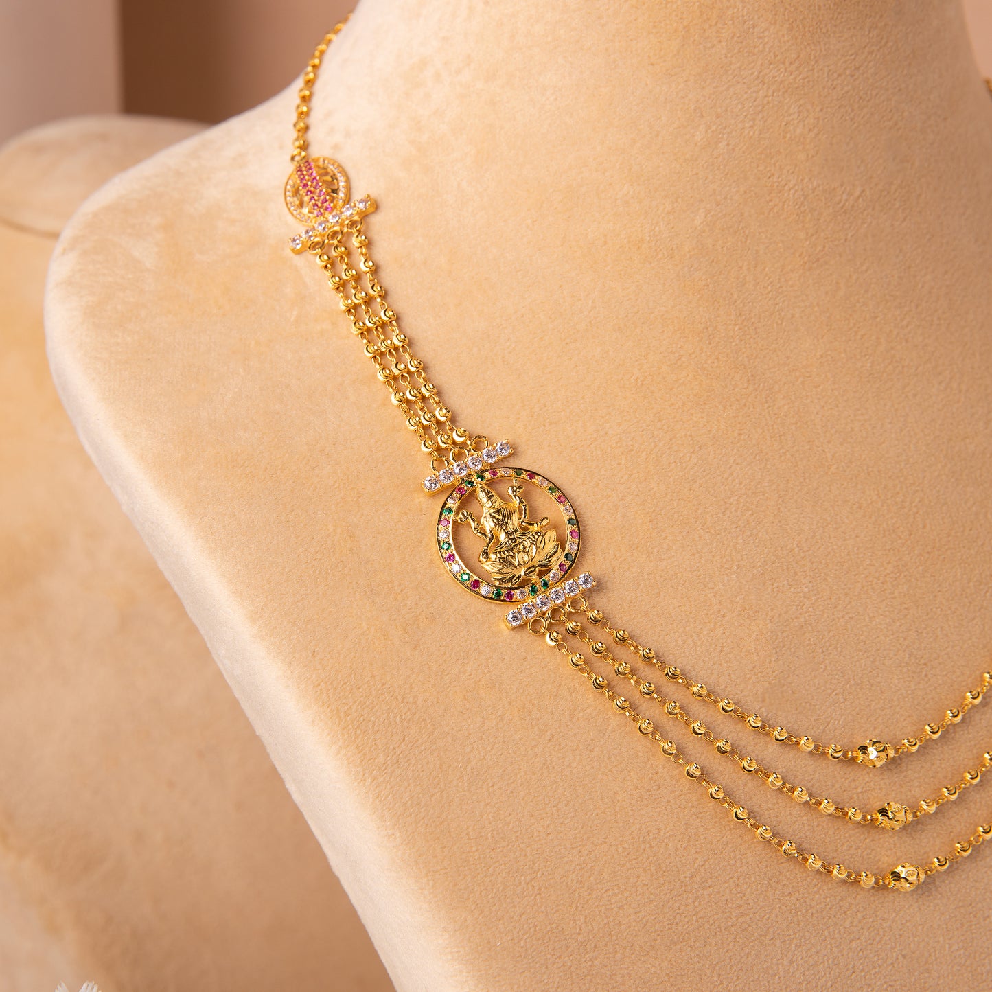 22KT Ananya Peacock Mala