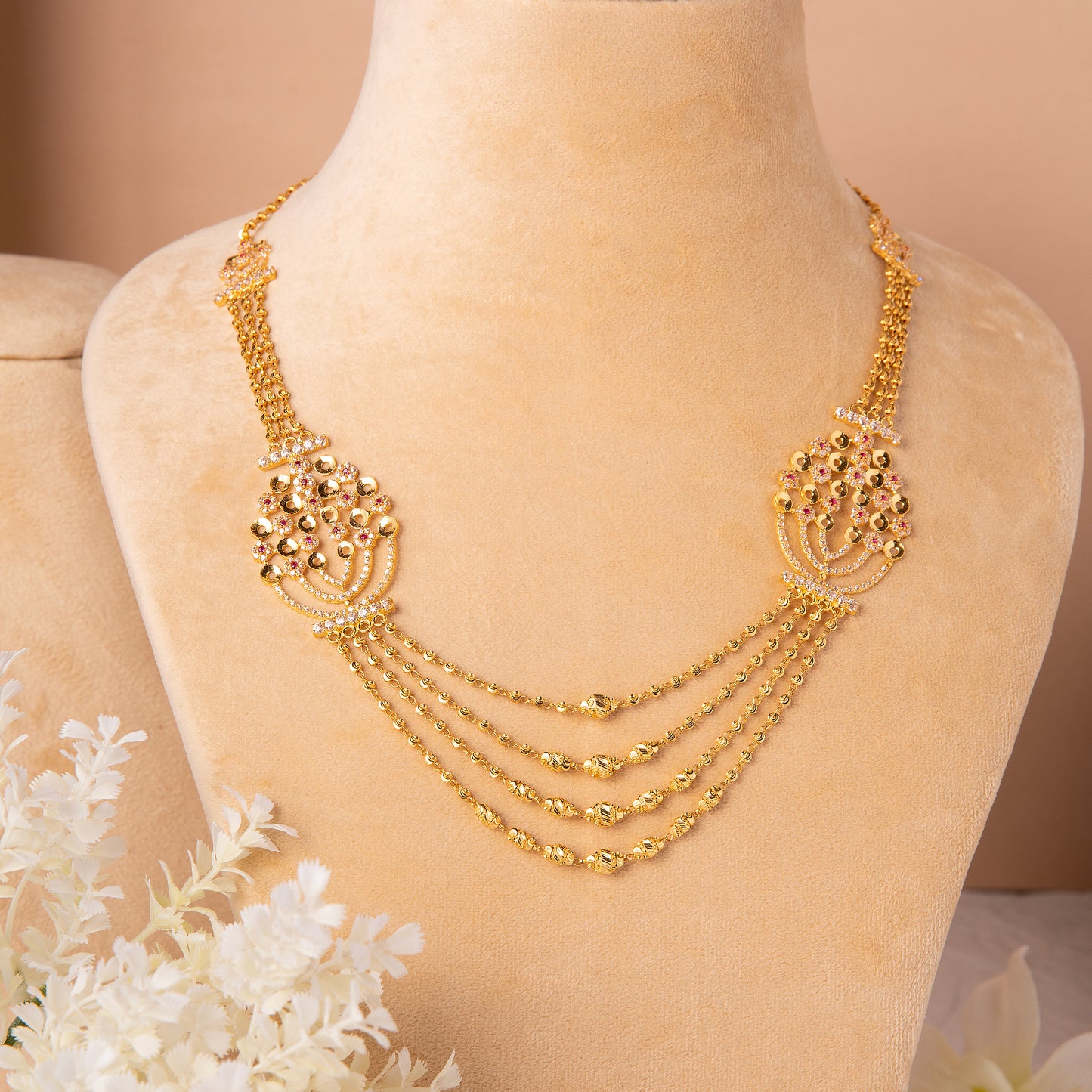 22KT Aadhya Peacock Mala