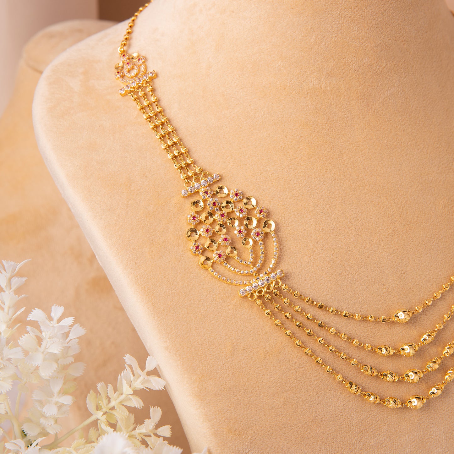 22KT Aadhya Peacock Mala